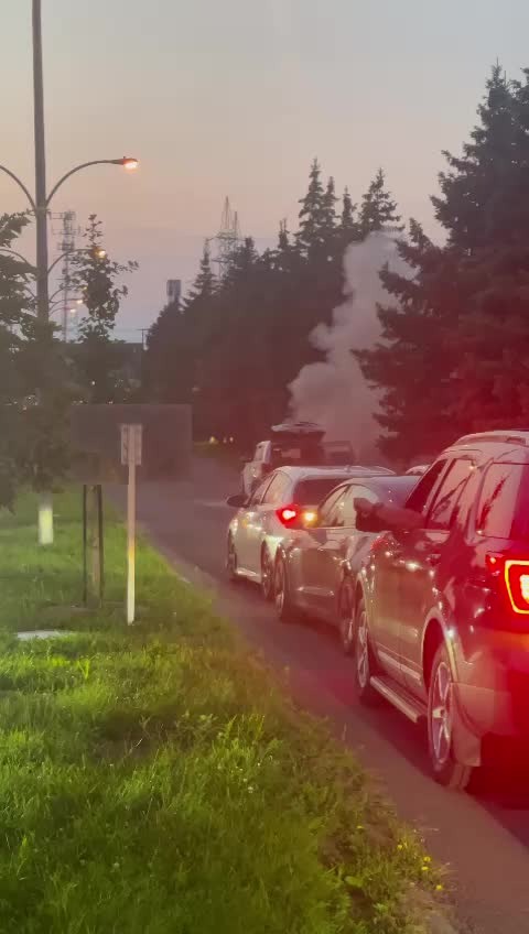 Car on fire